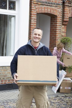 Man and van loading boxes in Westcombe Park