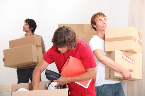 Packed moving van ready for a relocation near Westcombe Park station