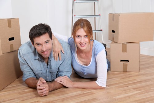 Local Westcombe Park move with removal truck and packed belongings