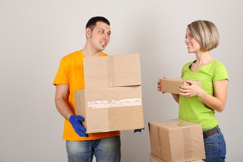 Loading office furniture in a Westcombe Park commercial move